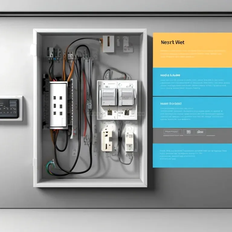 Técnico revisando tablero eléctrico residencial